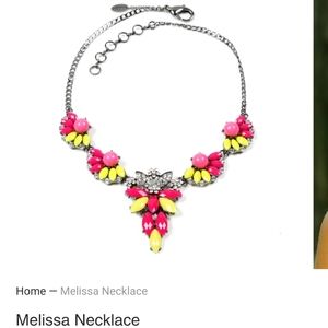 Amrita Singh Melissa Statement Necklace in Fuschia & Yellow w/Austrian Crystals